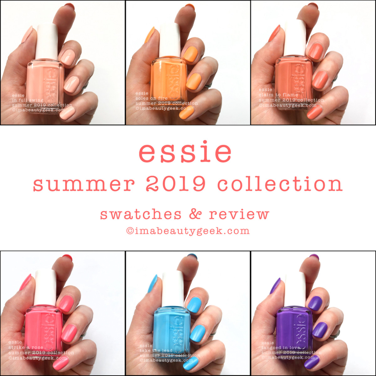 Essie Summer 2019 Neon Collection Swatches