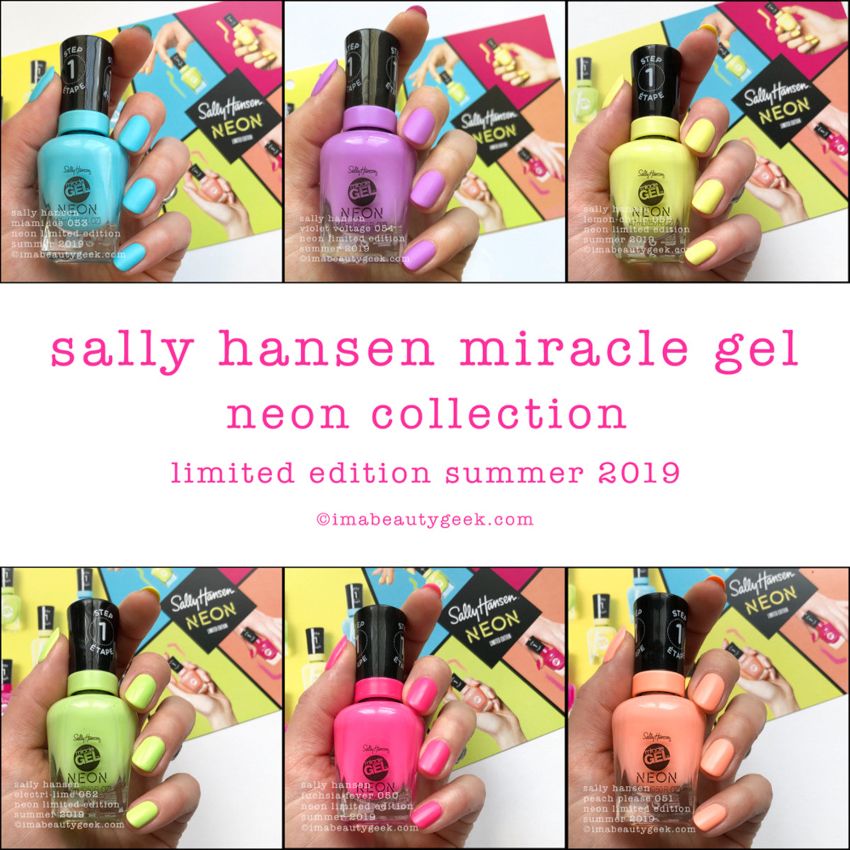 Sally Hansen Neon Collection Swatches Summer 2019 OMGel