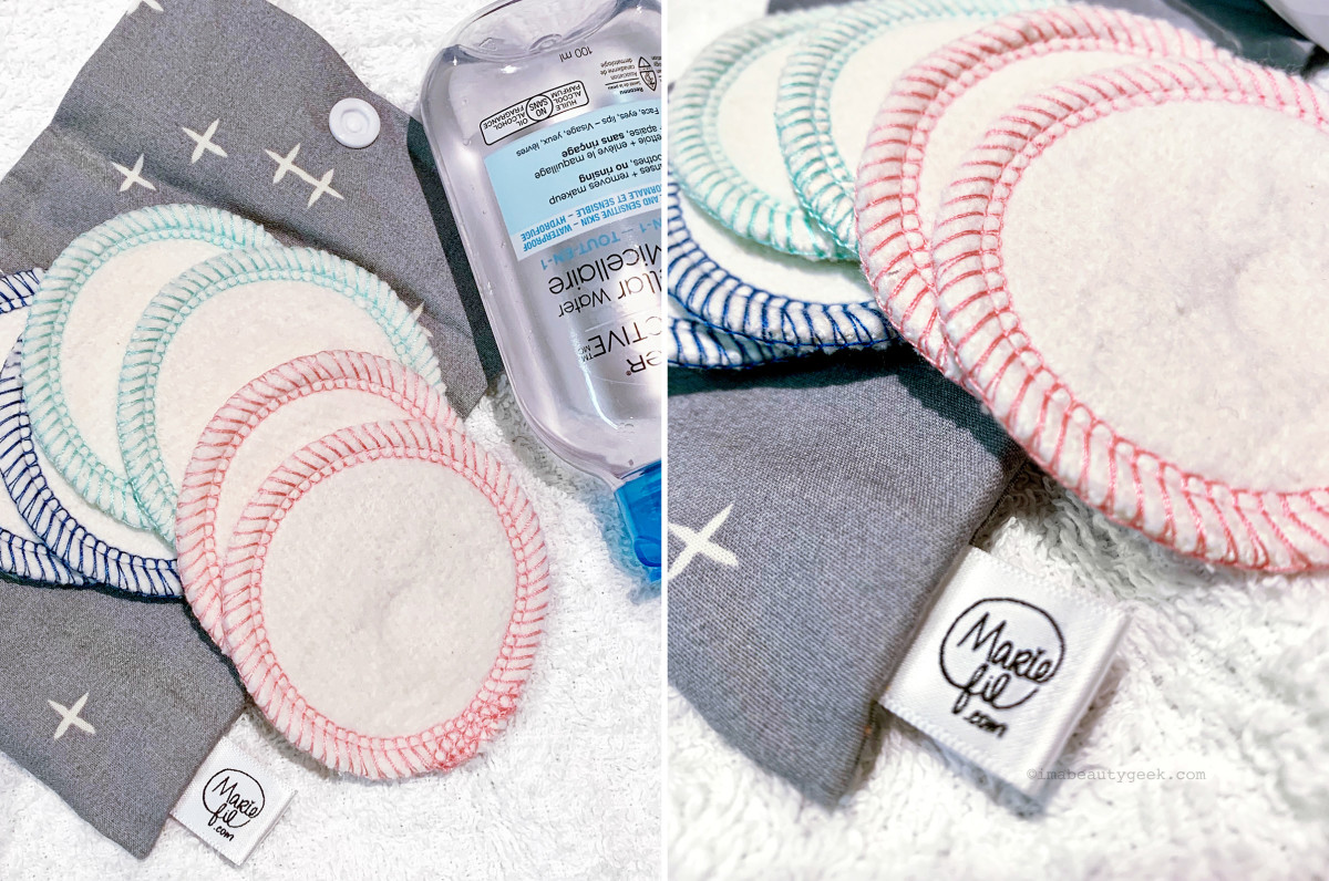 Marie Fil reusable facial cleansing pads, made of hemp and organic cotton, and made in 🇨🇦, too.