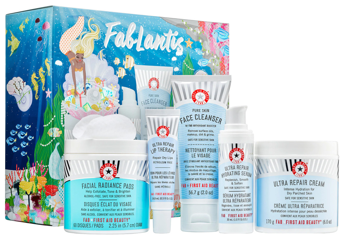 First Aid Beauty Fablantis holiday set – features full-sized products; I love the Ultra Repair Cream.
