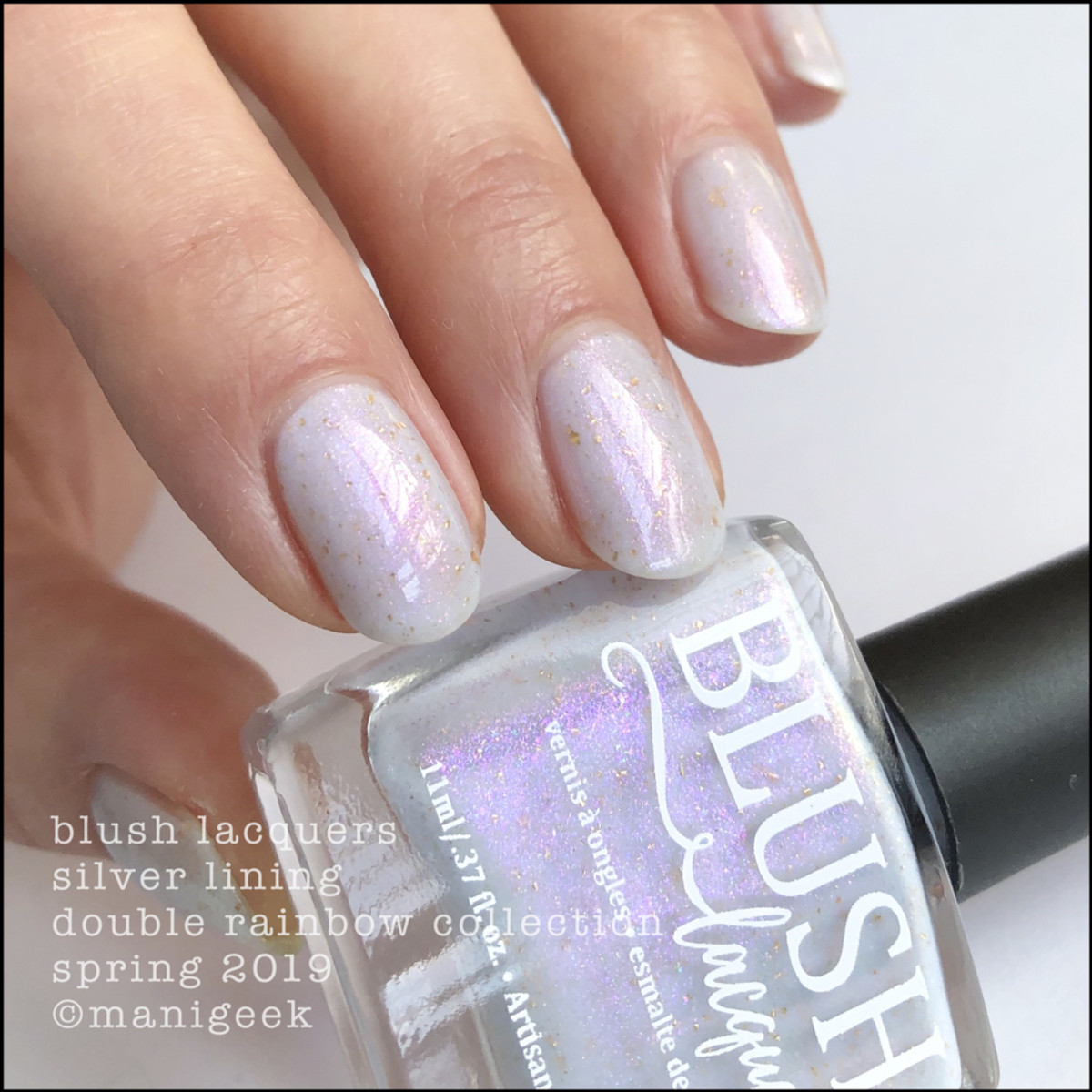 Blush Lacquers Silver Lining - Blush Double Rainbow Shimmers Collection Swatches 2019