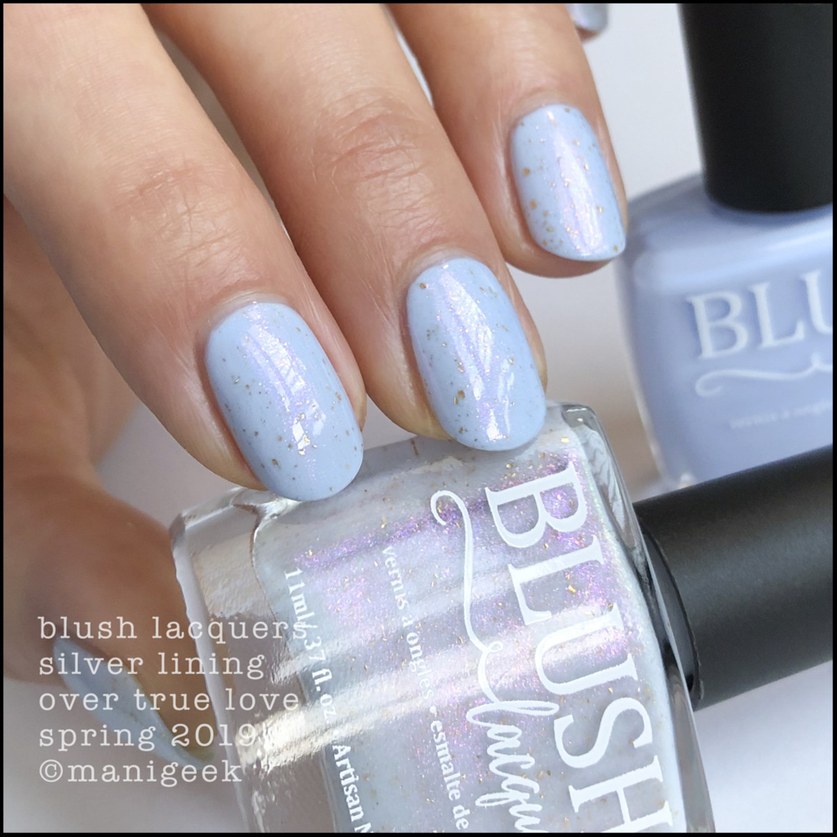 Blush Lacquers Silver Lining over True Love - Blush Lacquer Spring 2019