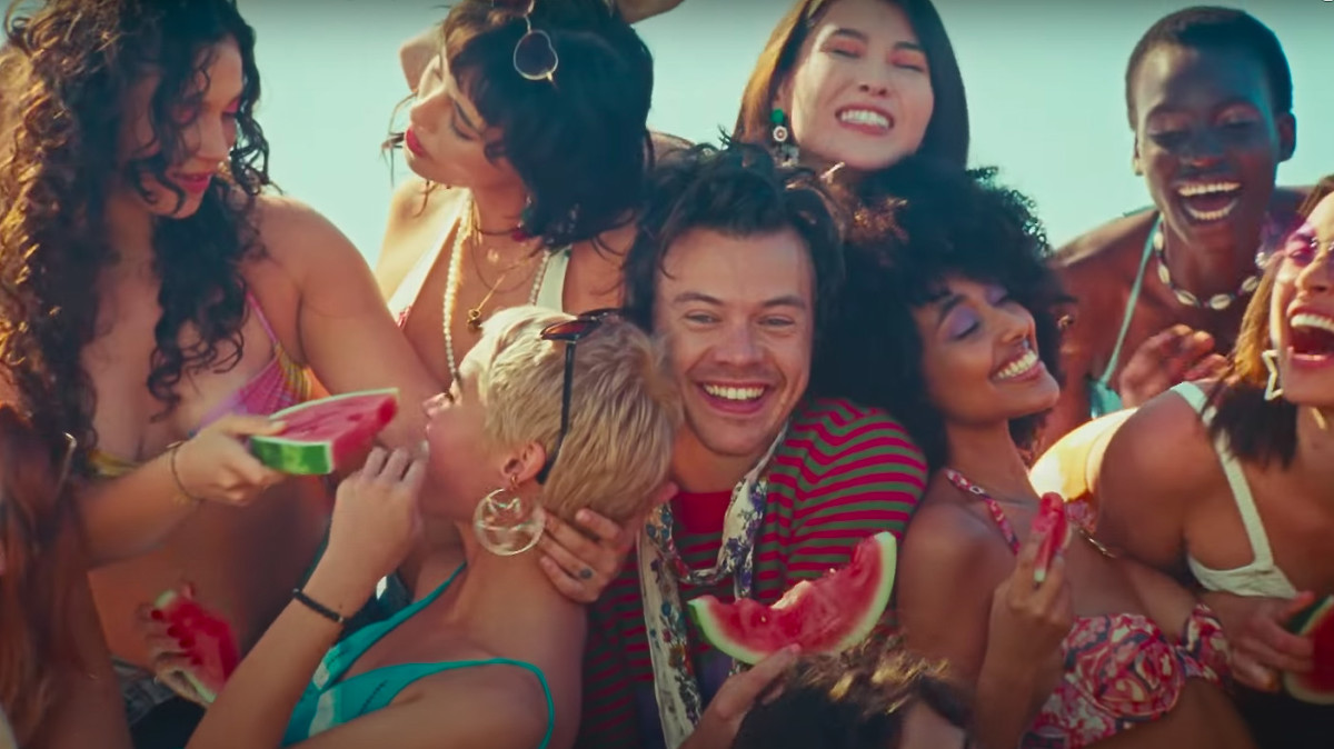 Lots of gorgeous nationalities and figures with Harry Styles in his Watermelon Sugar video.