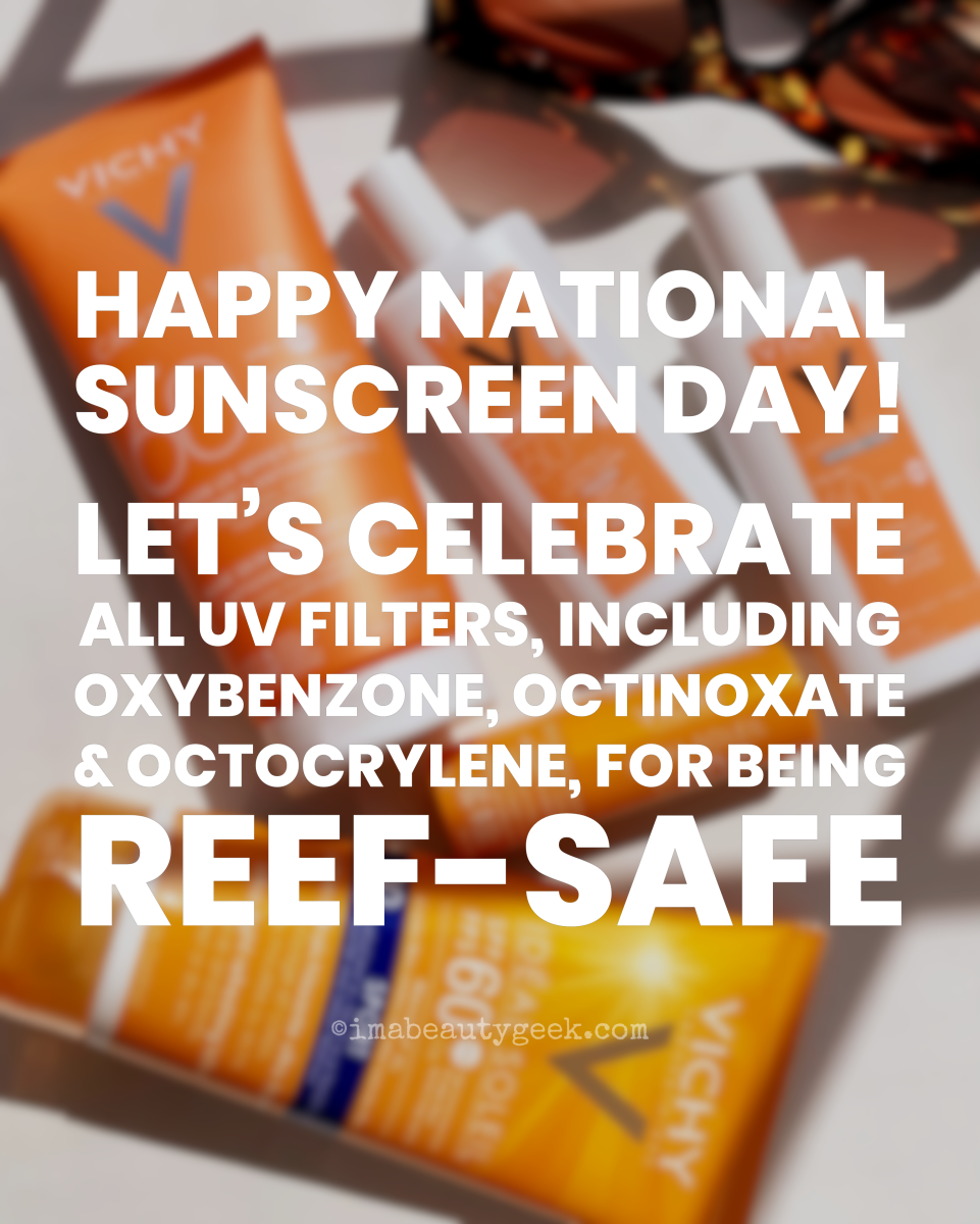 Posted this on @imabeautygeek on Instagram on, you guessed it, National Sunscreen Day *grin*