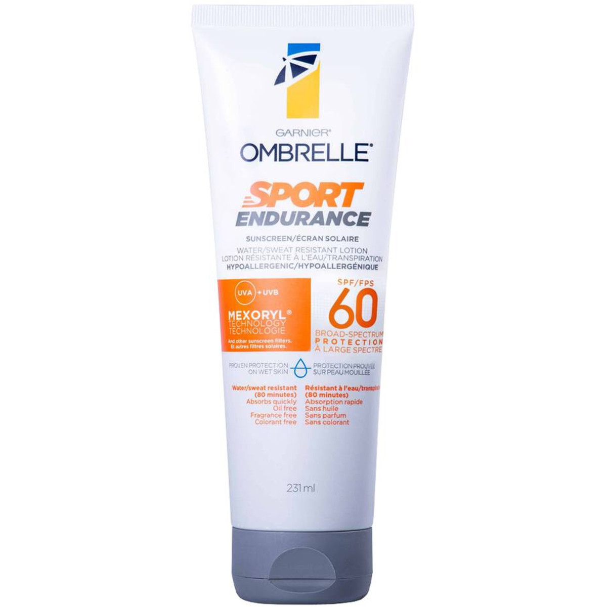 Garnier Ombrelle Sport Endurance SPF 60 is moisturizing yet light on the skin