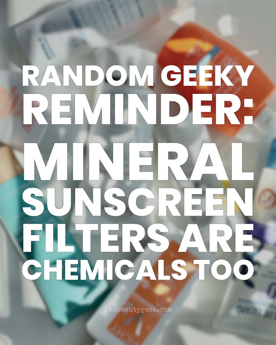 Titanium dioxide and zinc oxide are minerals, yes, but they're also chemicals... like everything else on the planet.