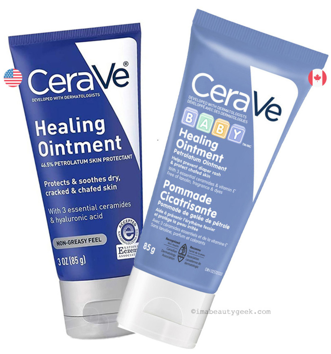 CeraVe Healing Ointment (USA) and CeraVe Baby Healing Ointment (Canada)