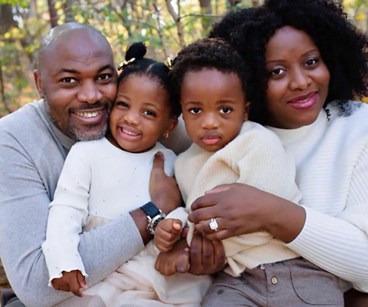 Blair + Jack founder Dr. Bimpe Ayeni with husband Ade and their twins Blair and Jack.